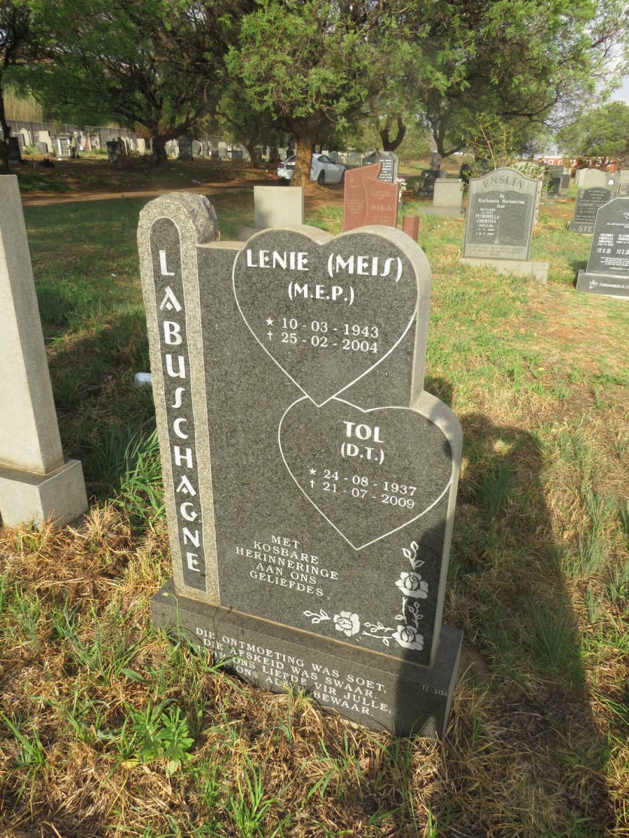 LABUSCHAGNE D.T. 1937-2009 & M.E.P. 1943-2004