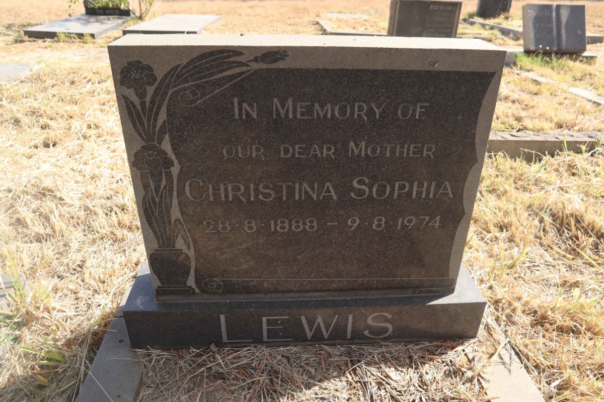 LEWIS Christina Sophia 1888-1974