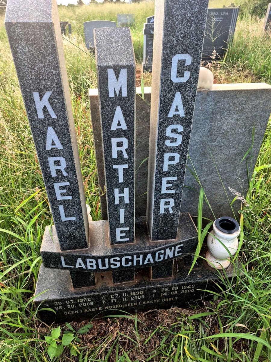LABUSCHAGNE Karel 1922-2008 & Marthie 1930-2009 :: LABUSCHAGNE Casper 1949-2000 _1
