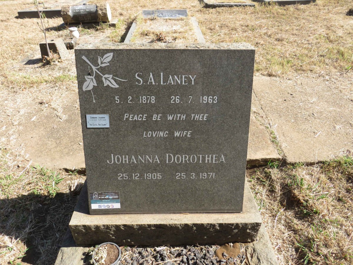 LANEY S.A. 1878-1963 :: LANEY Johanna Dorothea 1905-1971 :: LANEY Barbara Johanna 1930-2009 _1
