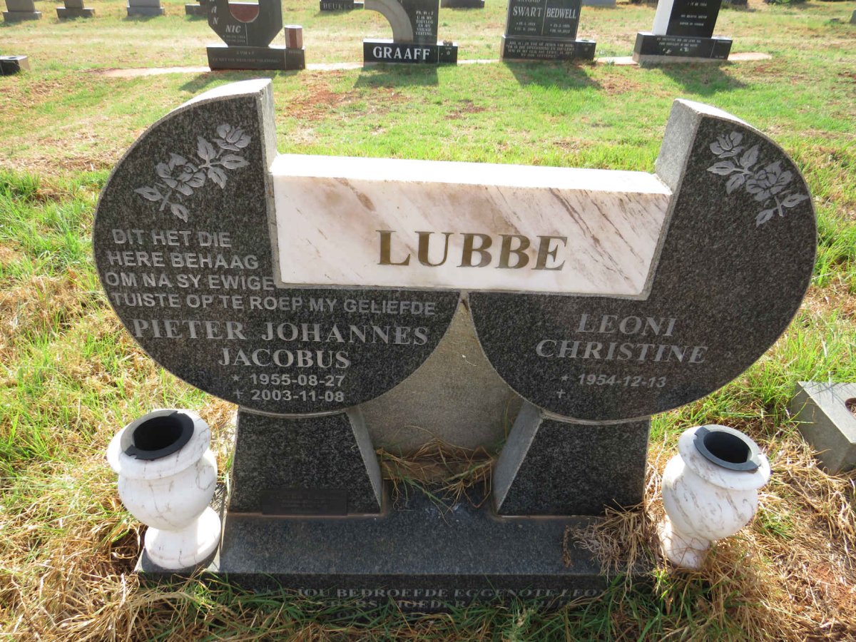 LUBBE Pieter Johannes Jacobus 1955-2003 & Leoni Christine 1954-