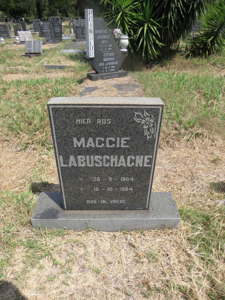 LABUSCHAGNE Maggie 1904-1984