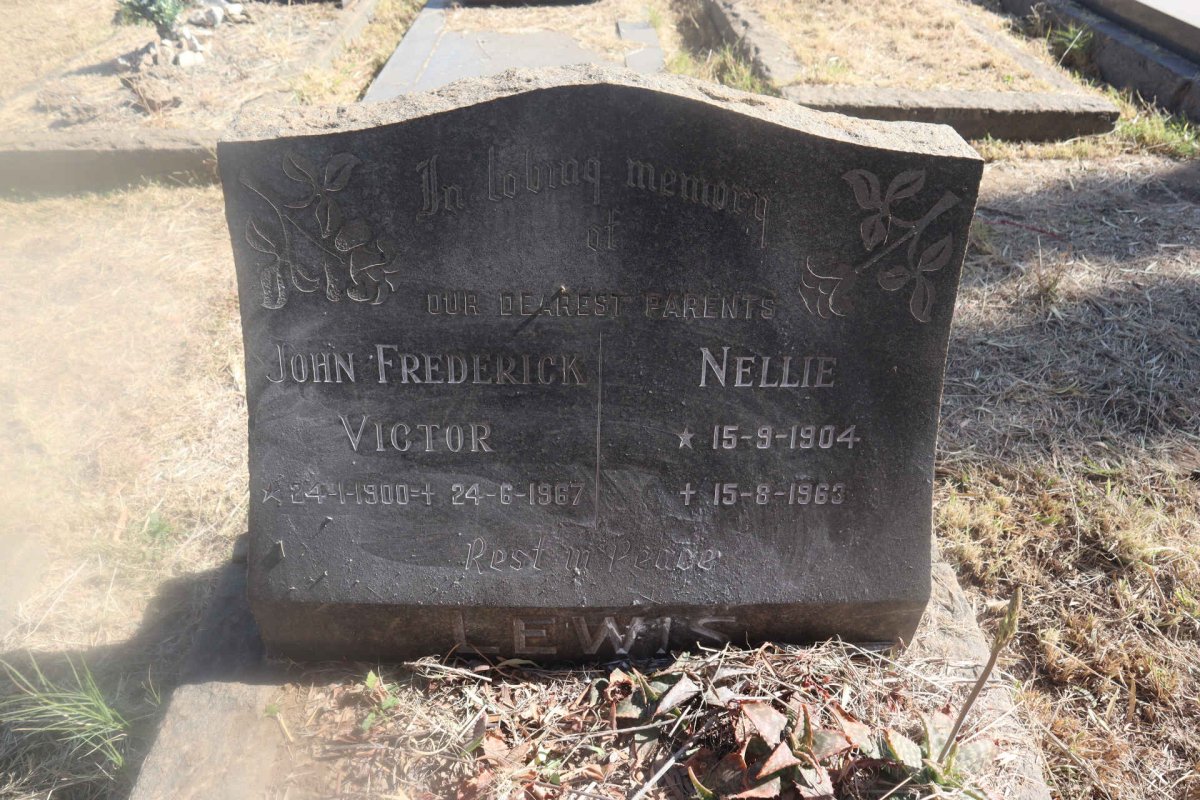 LEWIS John Frederick Victor 1900-1967 & Nellie 1904-1963