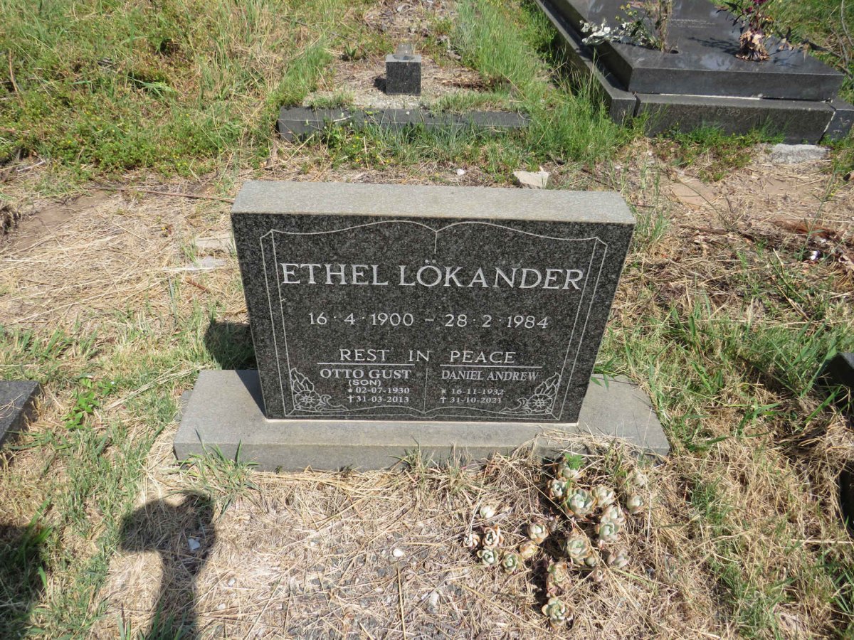 LOKANDER Ethel 1900-1984 :: LOKANDER Otto Gust 1930-2013 :: LOKANDER Daniel Andrew 1932-2021