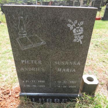 LUBBE Pieter Andries 1920-1999 & Susanna Maria 1927-2009