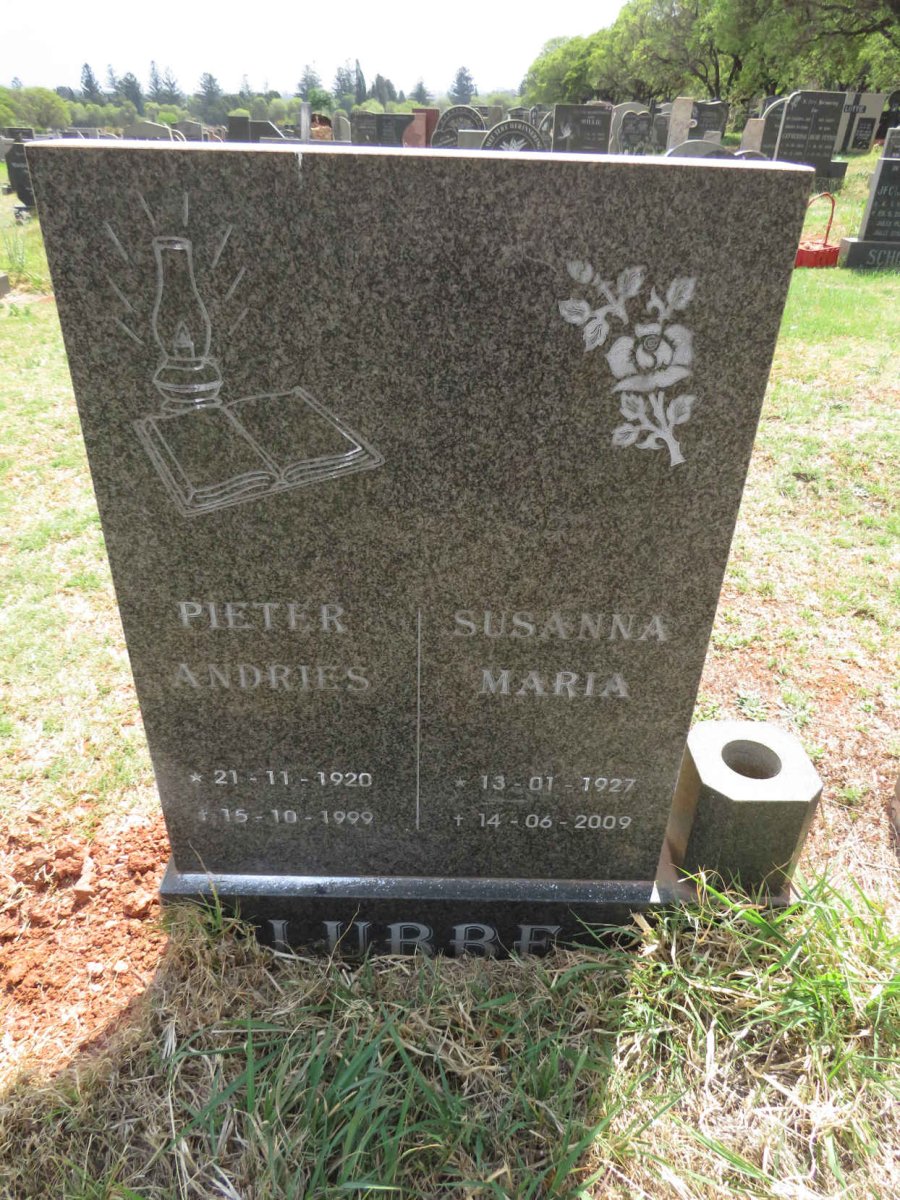 LUBBE Pieter Andries 1920-1999 & Susanna Maria 1927-2009