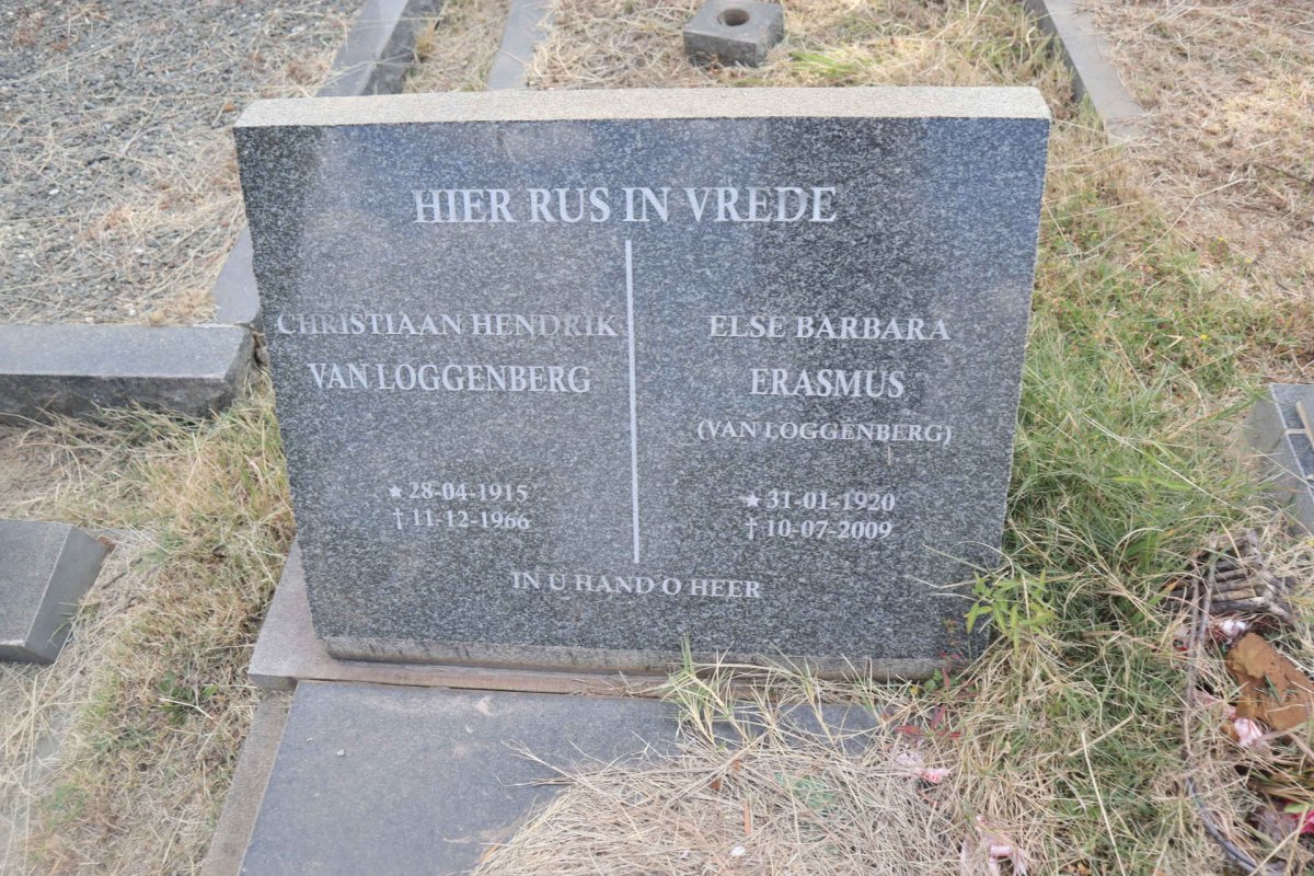 LOGGENBERG Christiaan Hendrik, van 1915-1966 & Else Barbara ERASMUS 1920-2009
