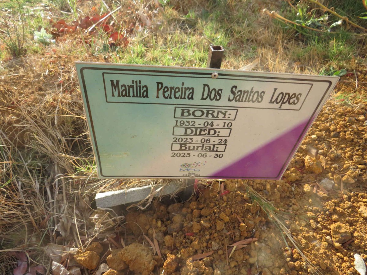 LOPES Marilia Pereira Dos Santos 1932-1923