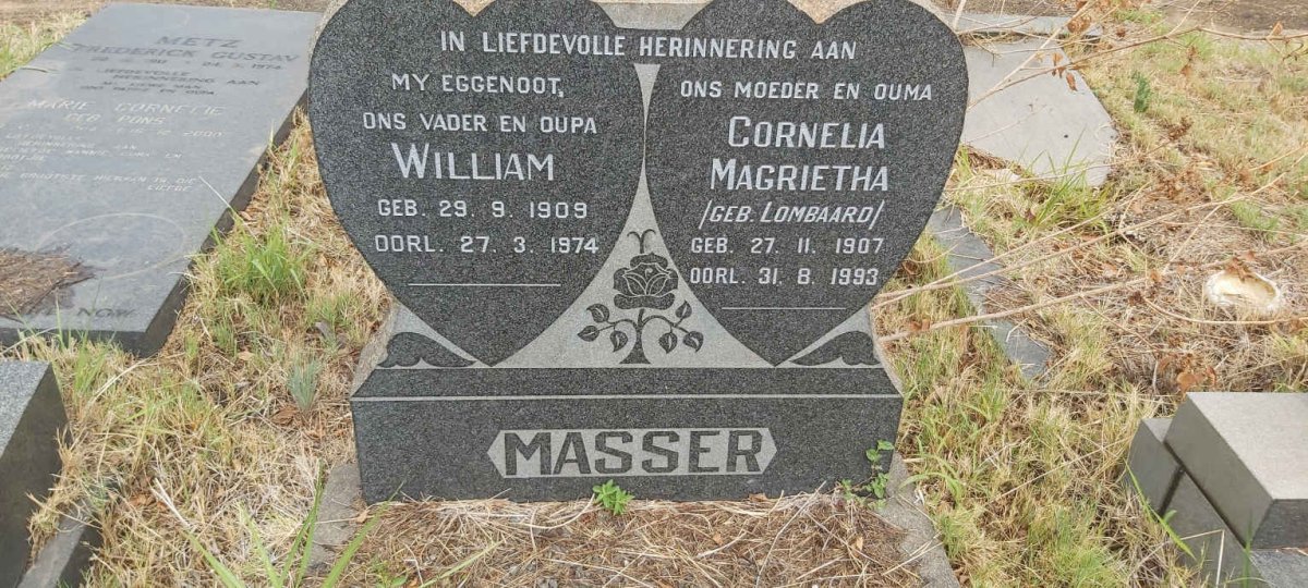 MASSER William 1909-1974 & Cornelia Magrietha LOMBAARD 1907-1993