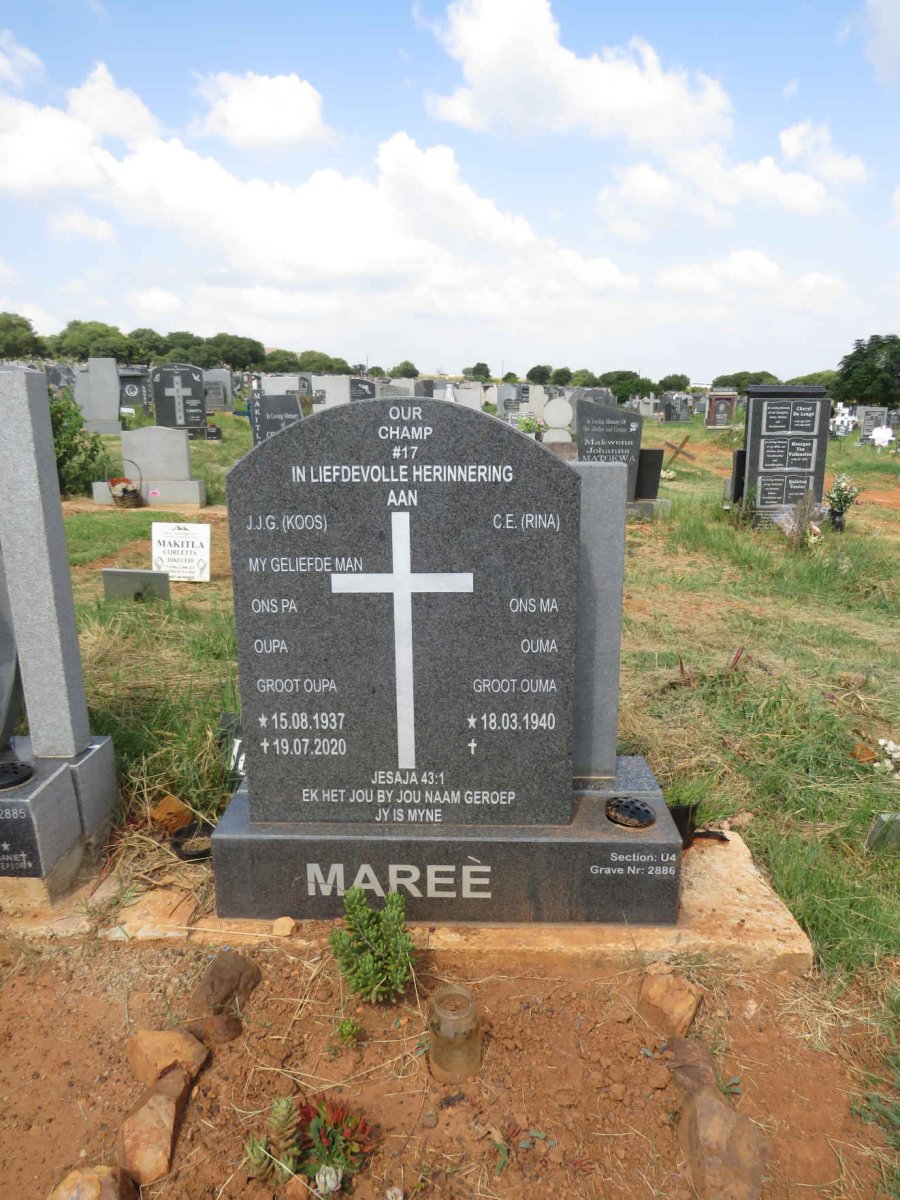 MAREE J.J.G. 1937-2020 & C.E. 1940- 