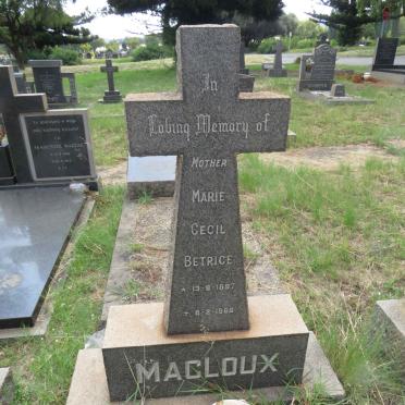 MACLOUX Marie Cecil Betrice 1897-1966
