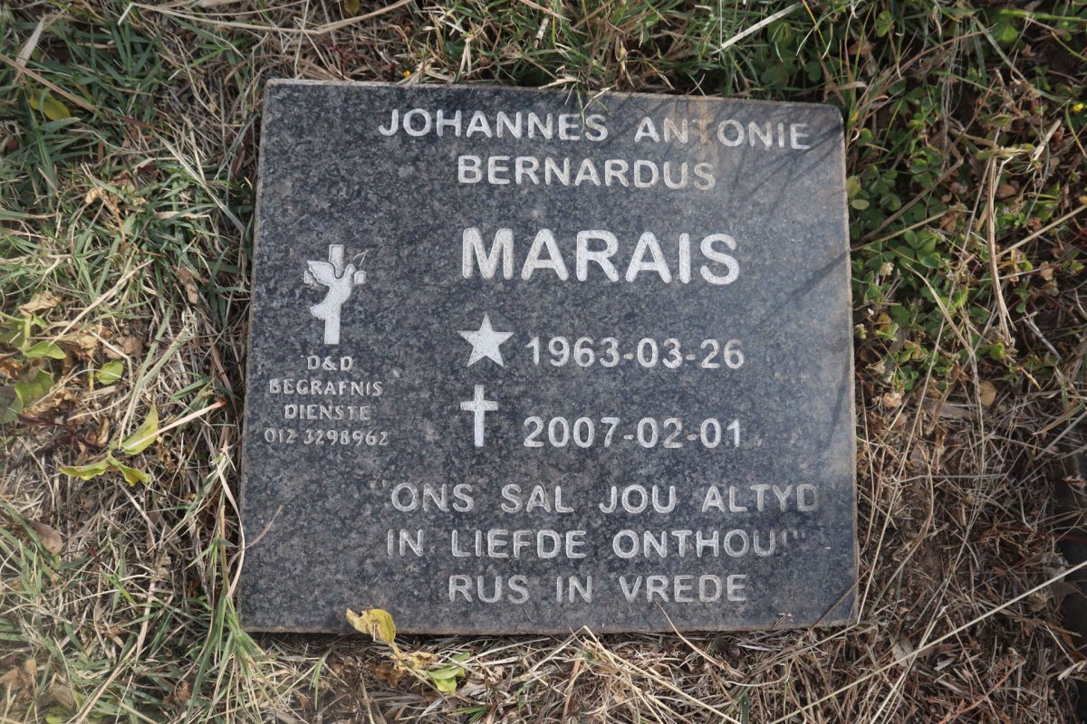 MARAIS Johannes Antonie Bernardus 1963-2007 _1