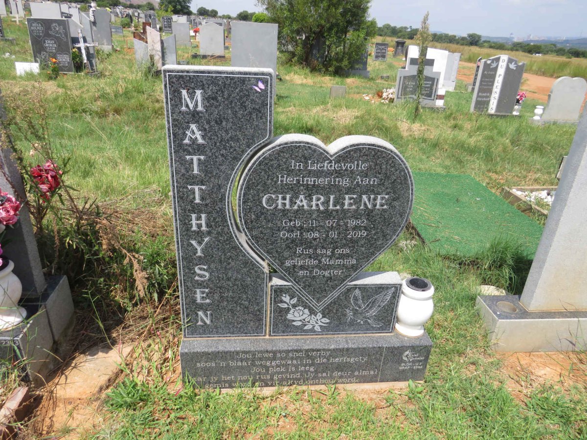 MATTHYSEN Charlene 1982-2019