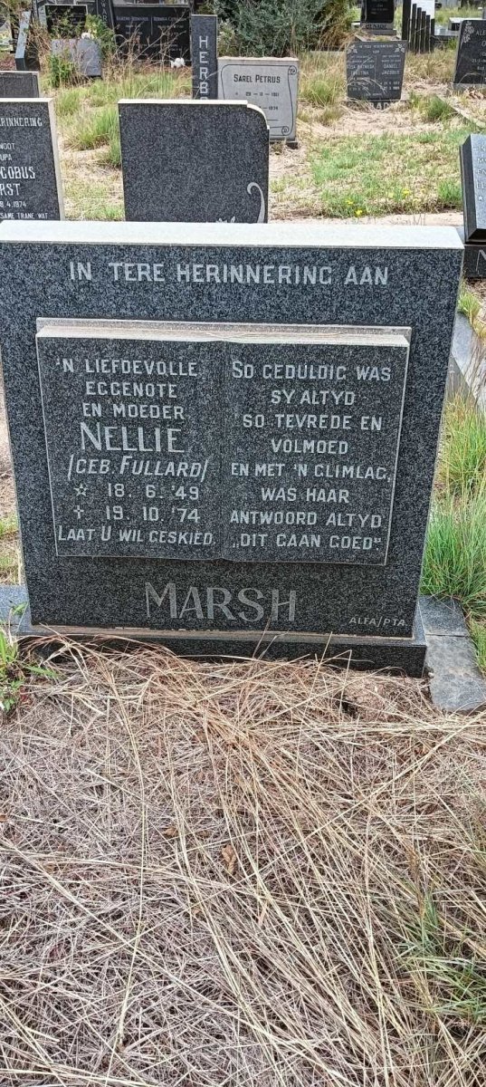 MARSH Nellie nee FULLARD 1949-1974