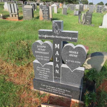 MALAN Joseph Henry Eberhardt 1959-2023 & Moira Irene 1956-