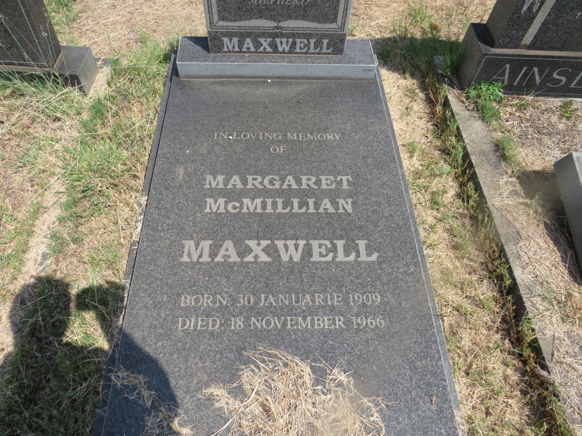 MAXWELL Margaret McMillian 1909-1966