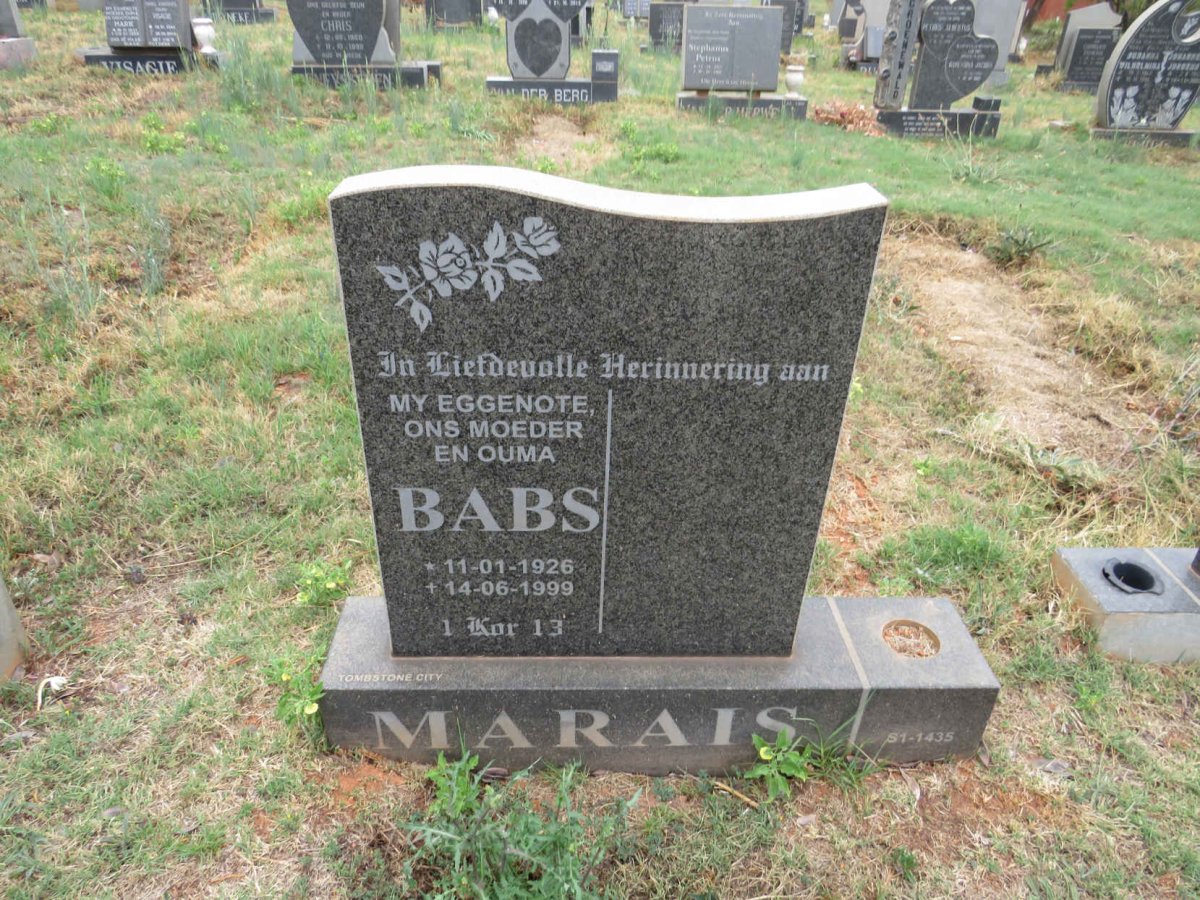 MARAIS Babs 1926-1999
