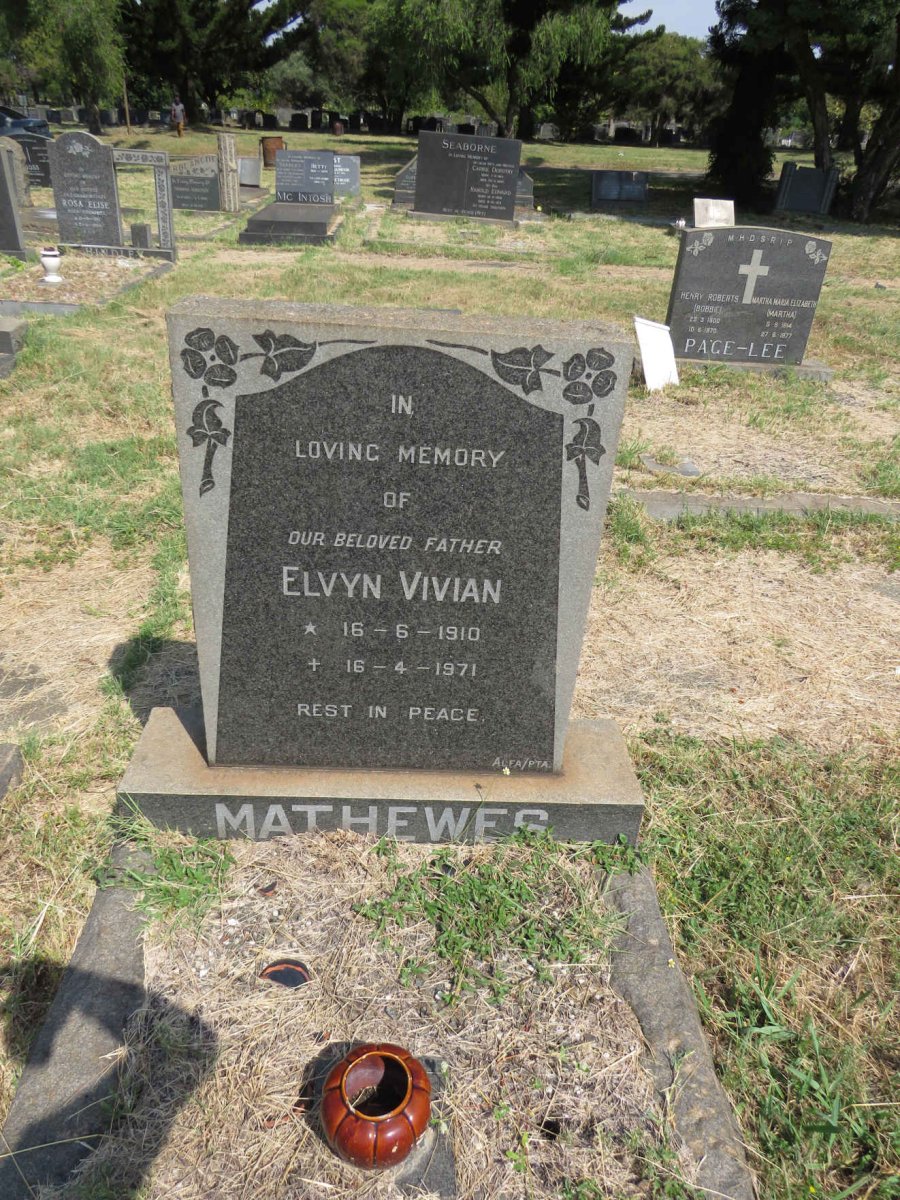 MATHEWES Elvyn Vivian 1910-1971