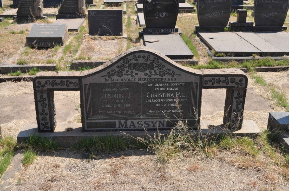 MASSYN Hendrik J. 1889-1969 &amp; Christina P.L. LOGGERENBERG 1897-195?