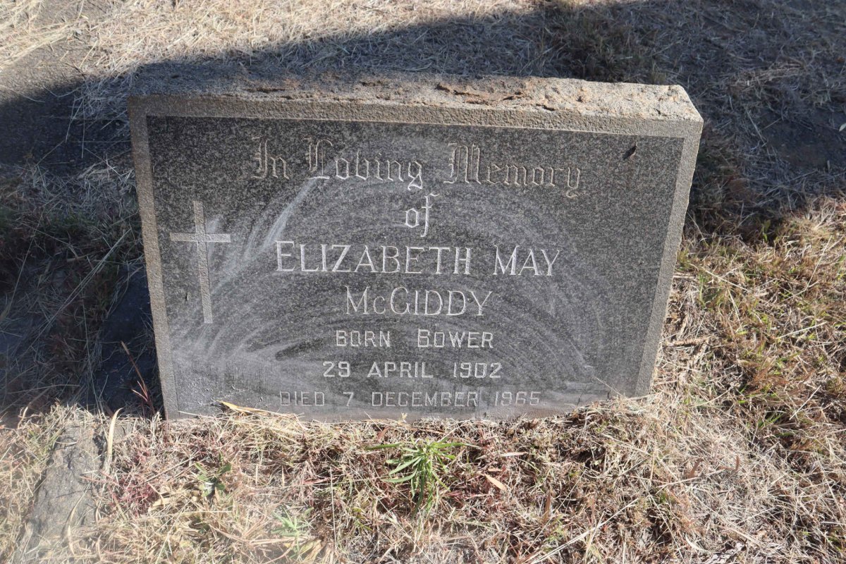 MCGIDDY Elizabeth May nee BOWER 1902-1965