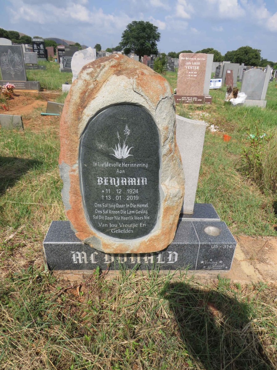 MCDONALD Benjamin 1924-2019