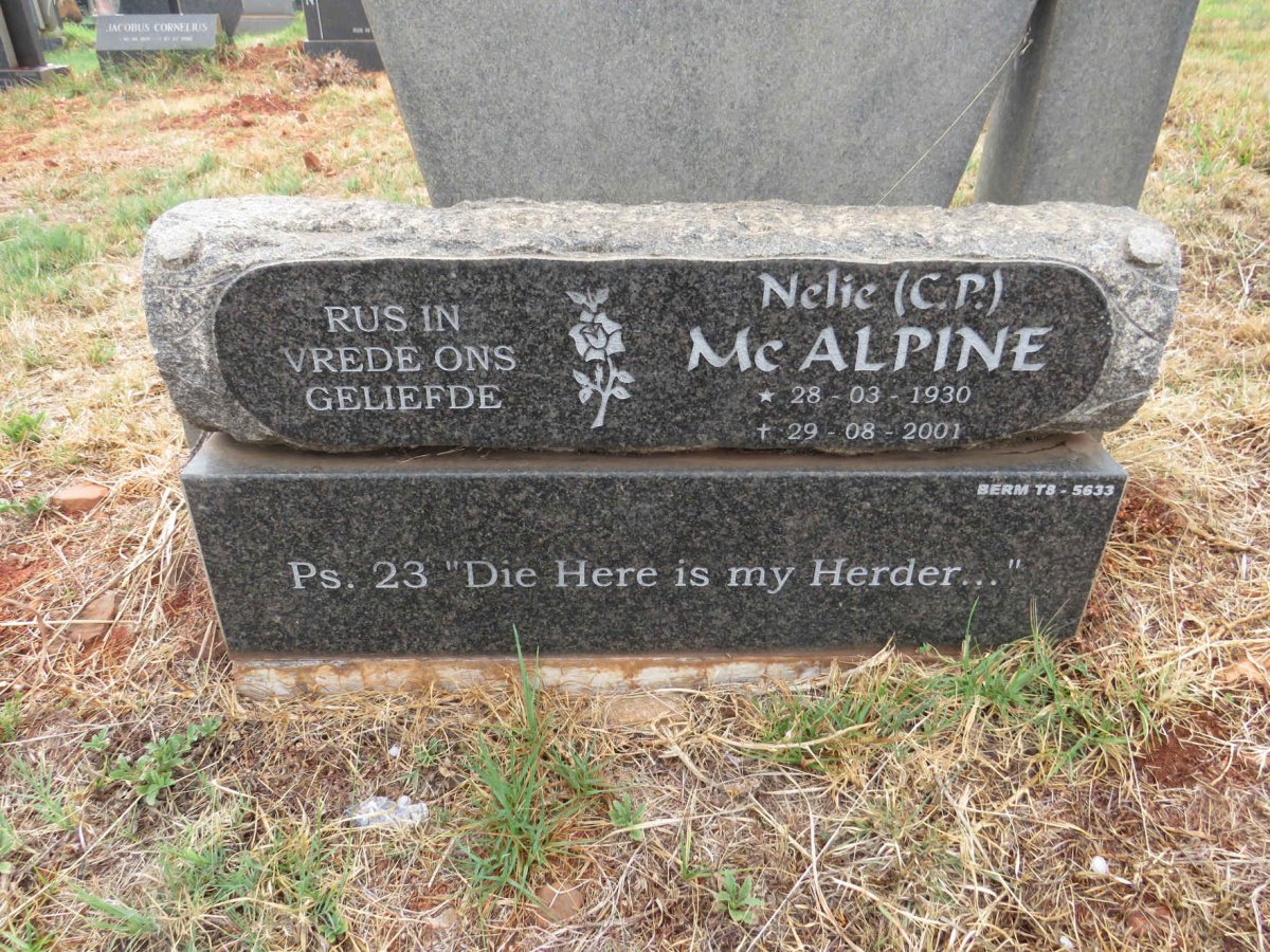 MCALPINE C.P. 1930-2001