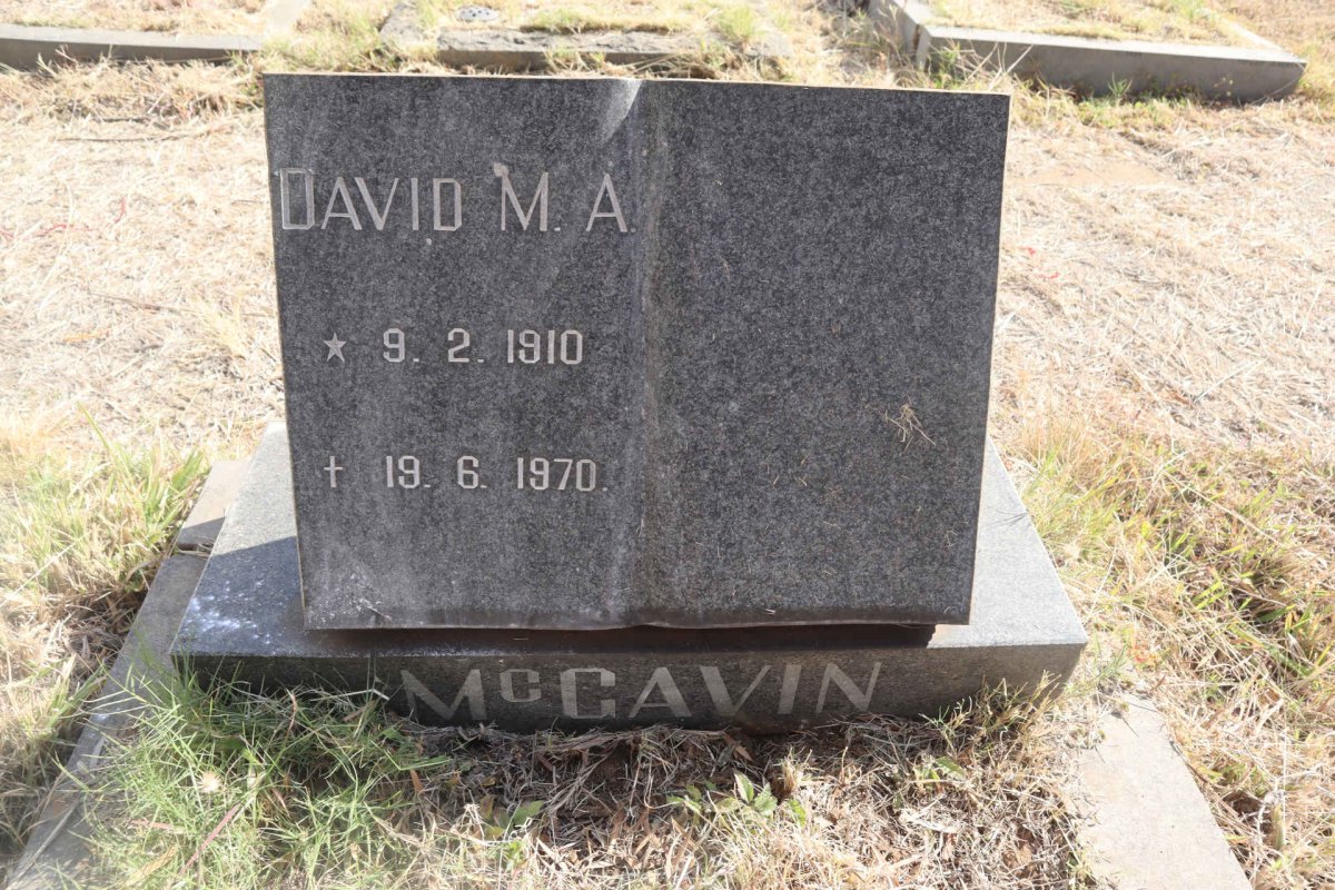 MCGAVIN David M.A. 1910-1970
