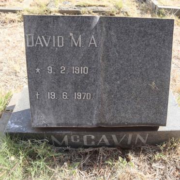MCGAVIN David M.A. 1910-1970