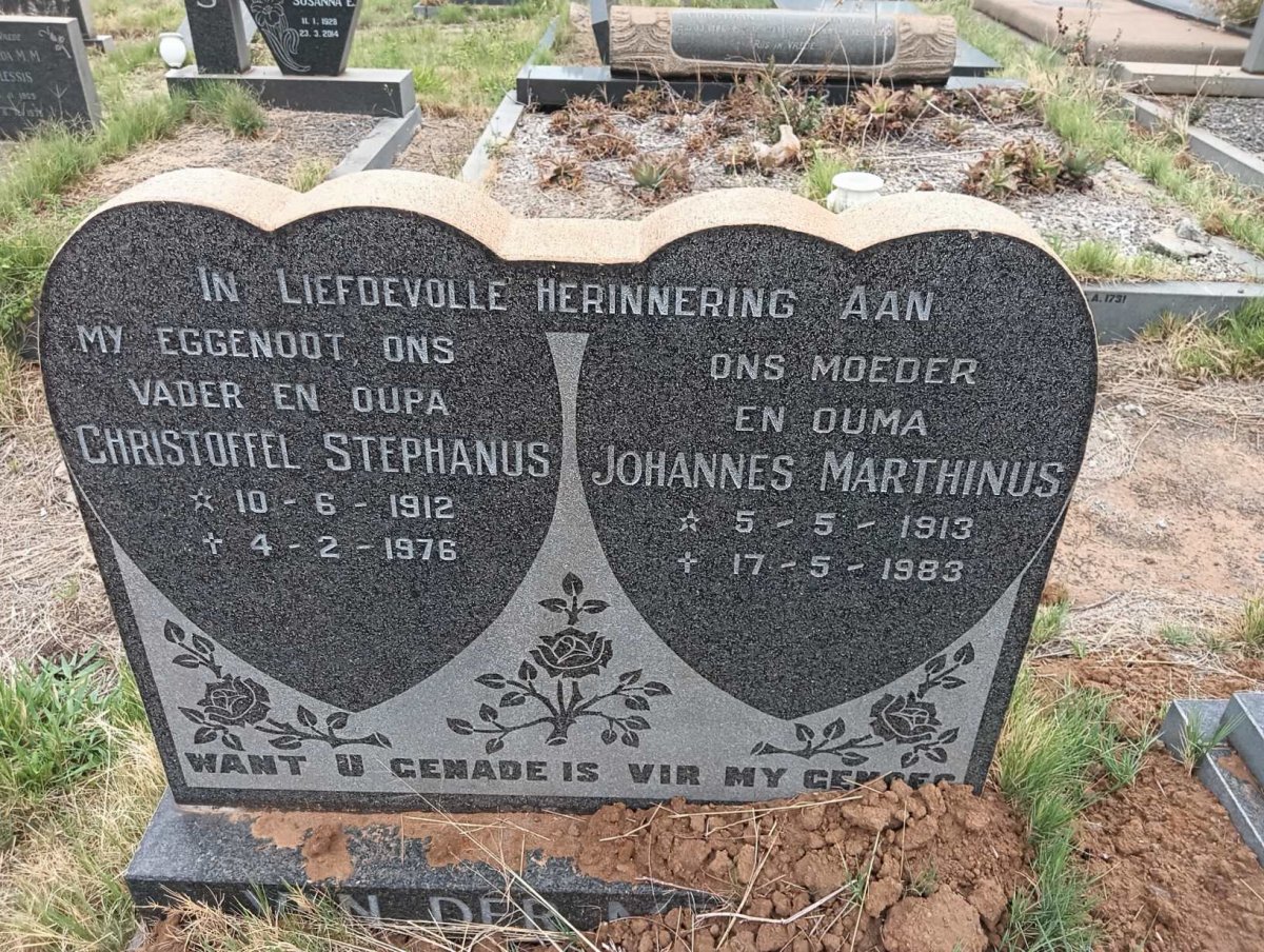 MERWE Christoffel Stephanus, van der 1912-1976 & Johannes Marthinus 1913-1983