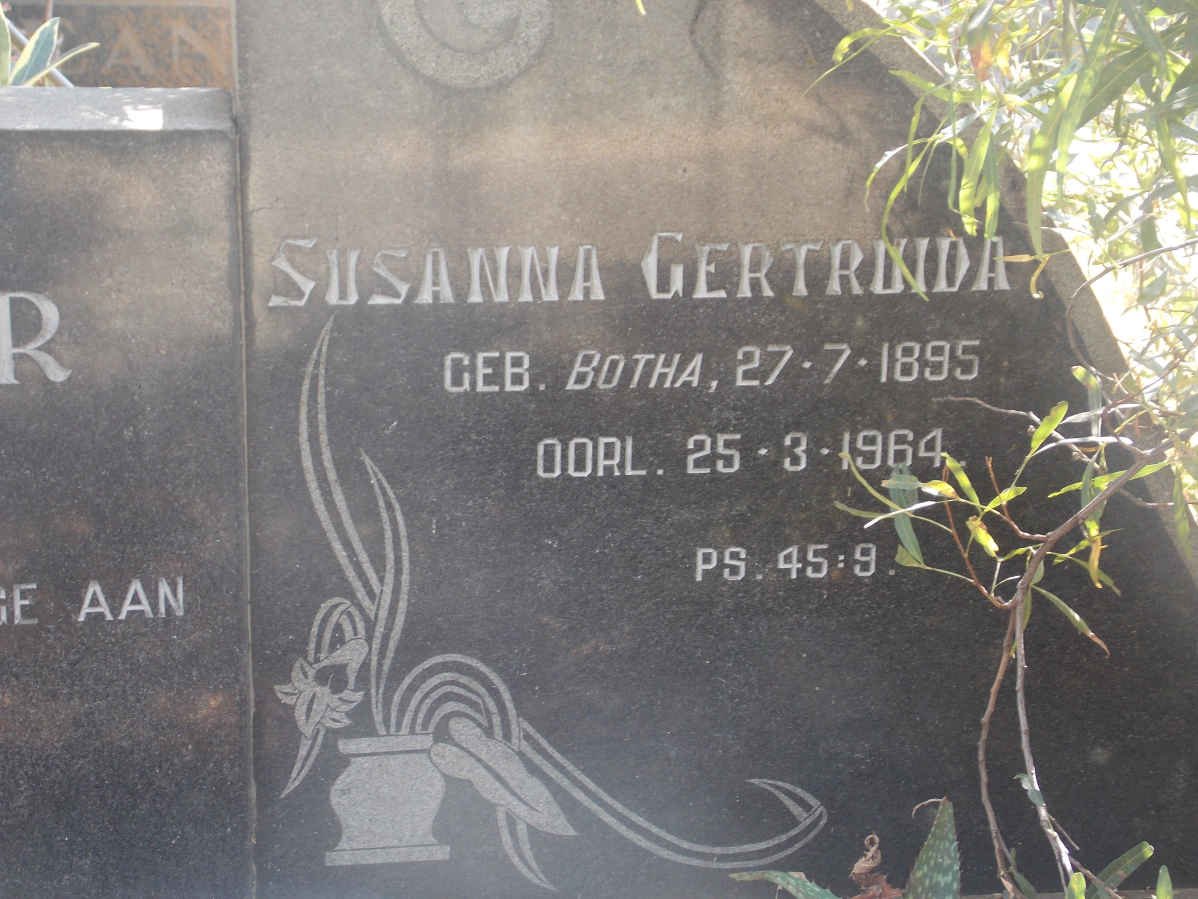 MEYER Susanna Gertuida nee BOTHA 1895-1964