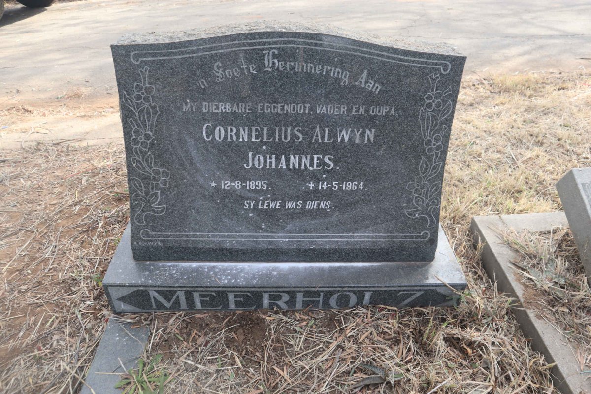 MEERHOLZ Cornelius Alwyn Johannes 1895-1964
