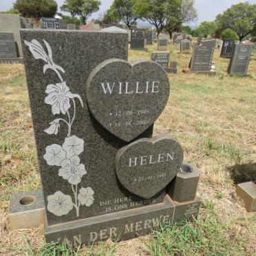 MERWE Willie, van der 1945-2000 & Helen 1945-