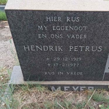 MEYER Hendrik Petrus 1919-1977