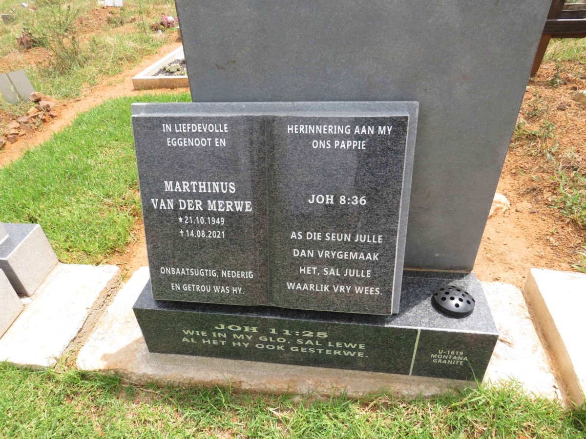 MERWE Marthinus, van der 1949-2021