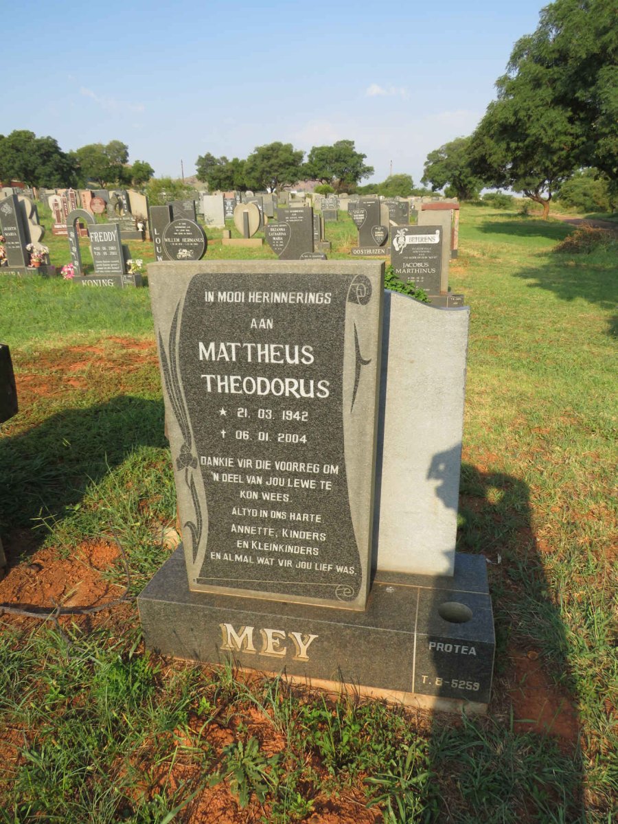 MEY Mattheus Theodorus 1942-2004