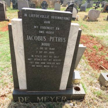 MEYER Jacobus Petrus, de 1946-1999