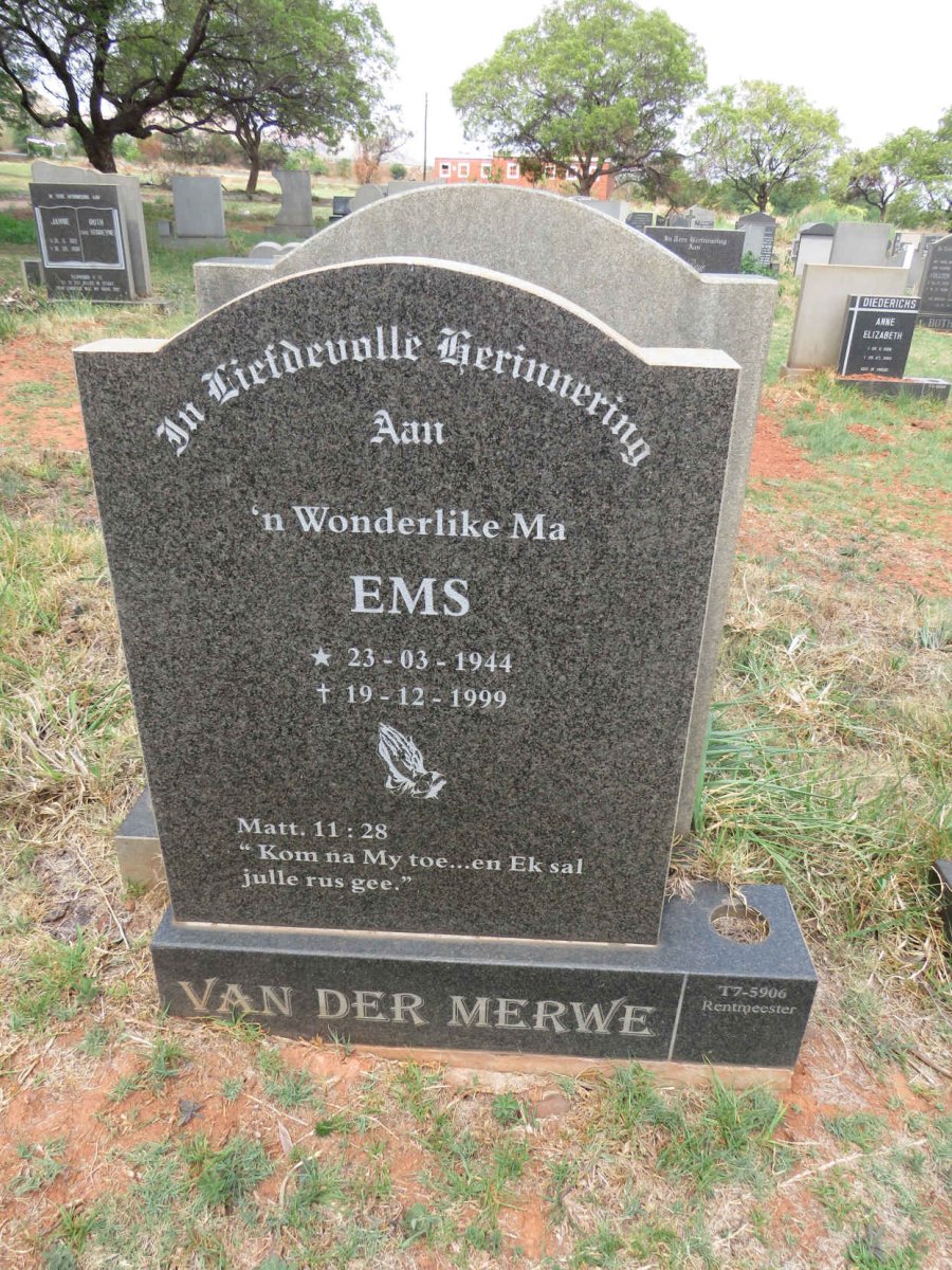 MERWE Ems, van der 1944-1999