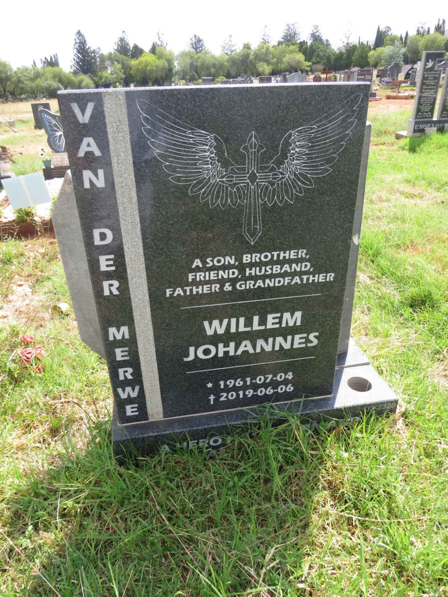 MERWE Willem Johannes, van der 1961-2019