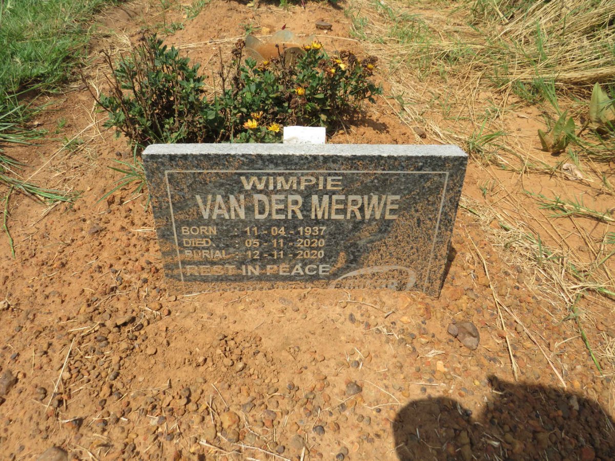 MERWE Wimpie, van der 1937-2020
