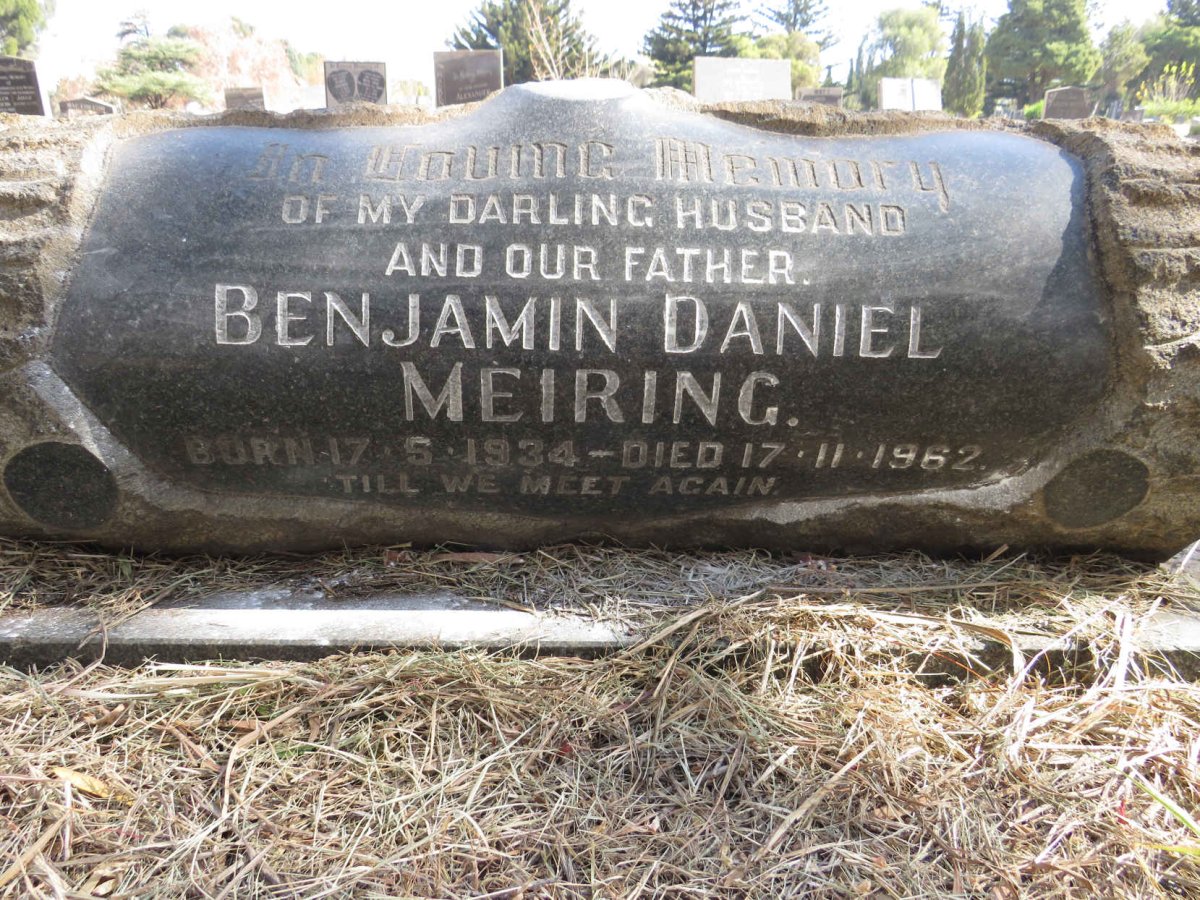 MEIRING Benjamin Daniel 1934-1962