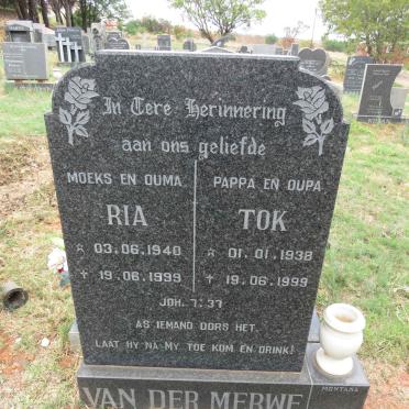 MERWE Tok, van der 1938-1999 & Ria 1940-1999