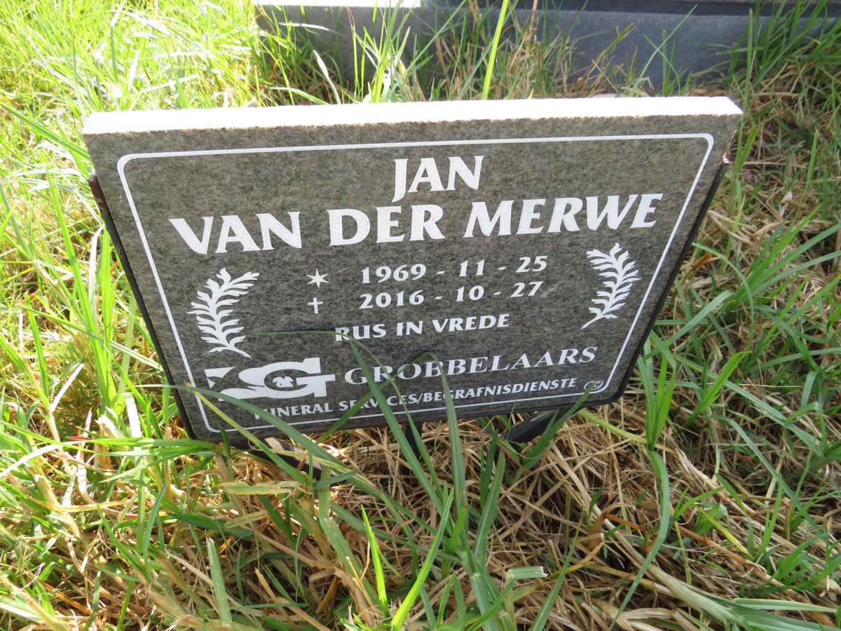 MERWE Jan, van der 1969-2016
