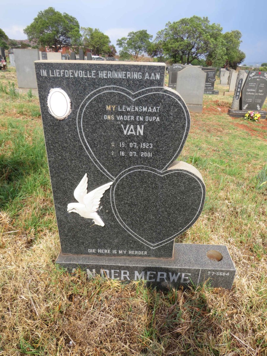 MERWE Van, van der 1923-2001