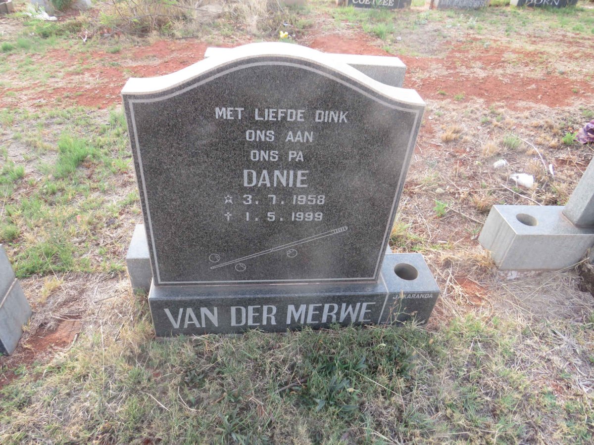 MERWE Danie, van der 1958-1999