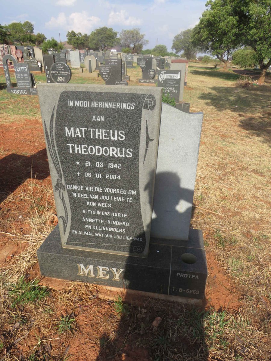 MEY Mattheus Theodorus 1942-2004