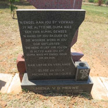 MERWE Miena, van der 1941-1997 