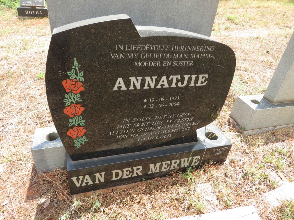 MERWE Annatjie, van der 1973-2004