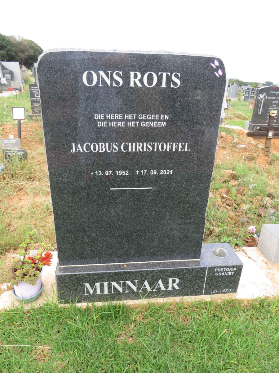 MINNAAR Jacobus Christoffel 1952-2021