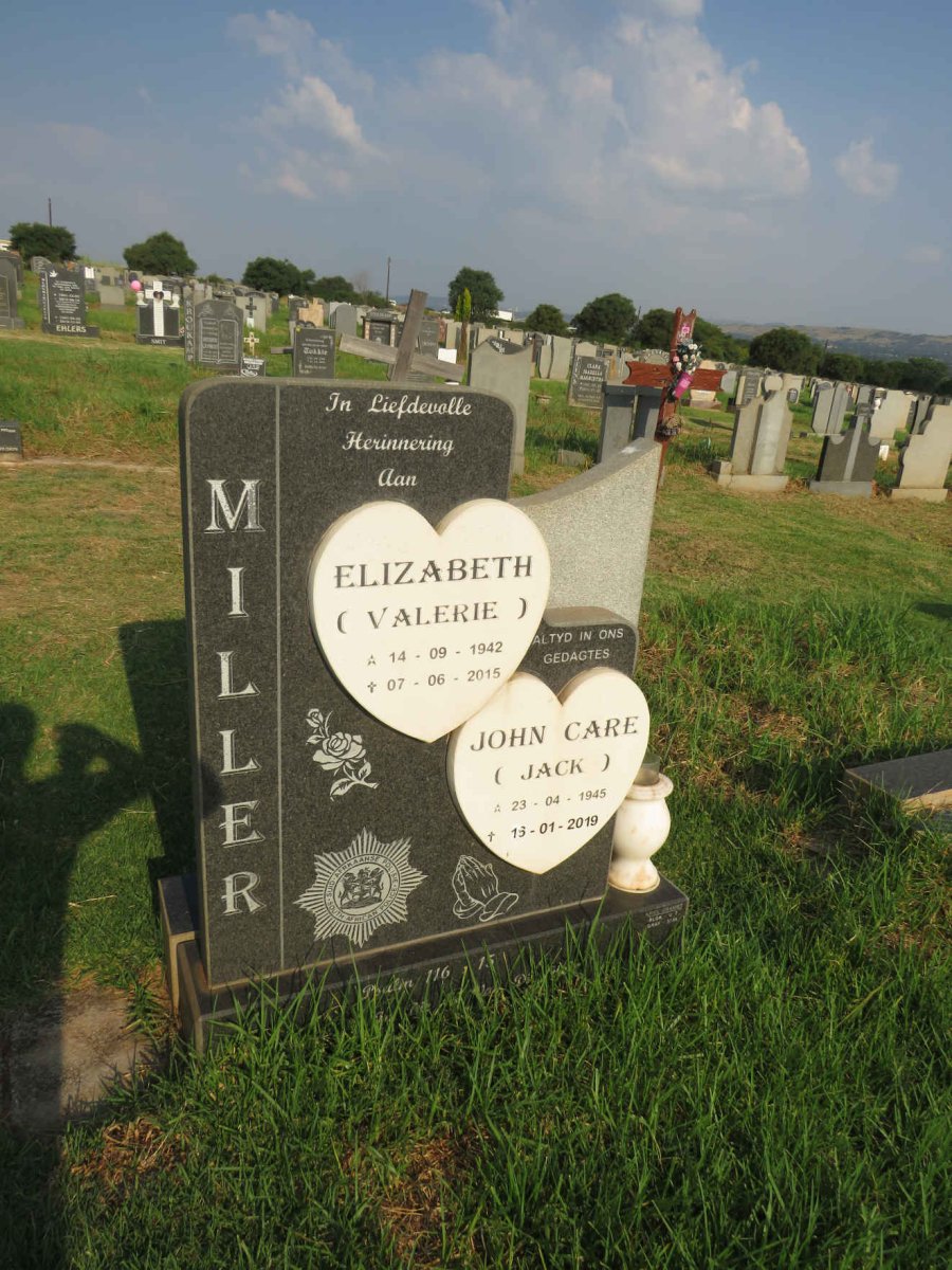 MILLER John Care 1945-2019 & Elizabeth 1942-2015