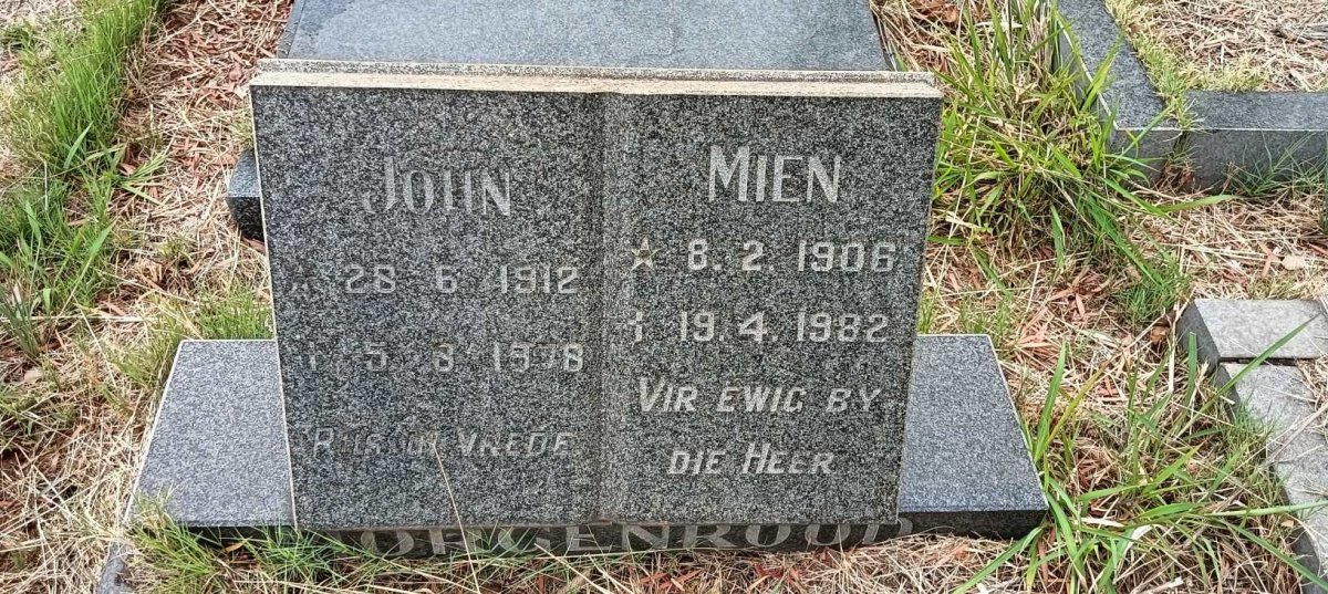 MORGENROOD John 1912-1978 & Mien 1906-1982